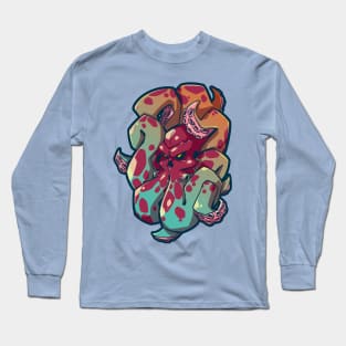 Angry Skull Octopus Long Sleeve T-Shirt